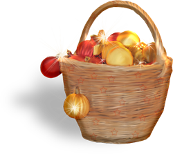 коробка с елочными игрушками