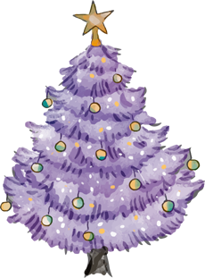фиолетовая елка